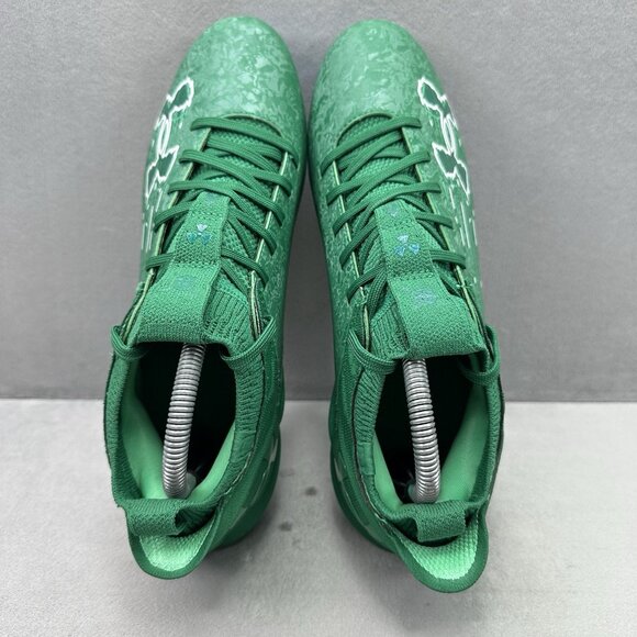 Under Armour Blur Smoke 2.0 MC Suede Mens Size 8 Football Cleats Green NEW - Picture 6 of 8